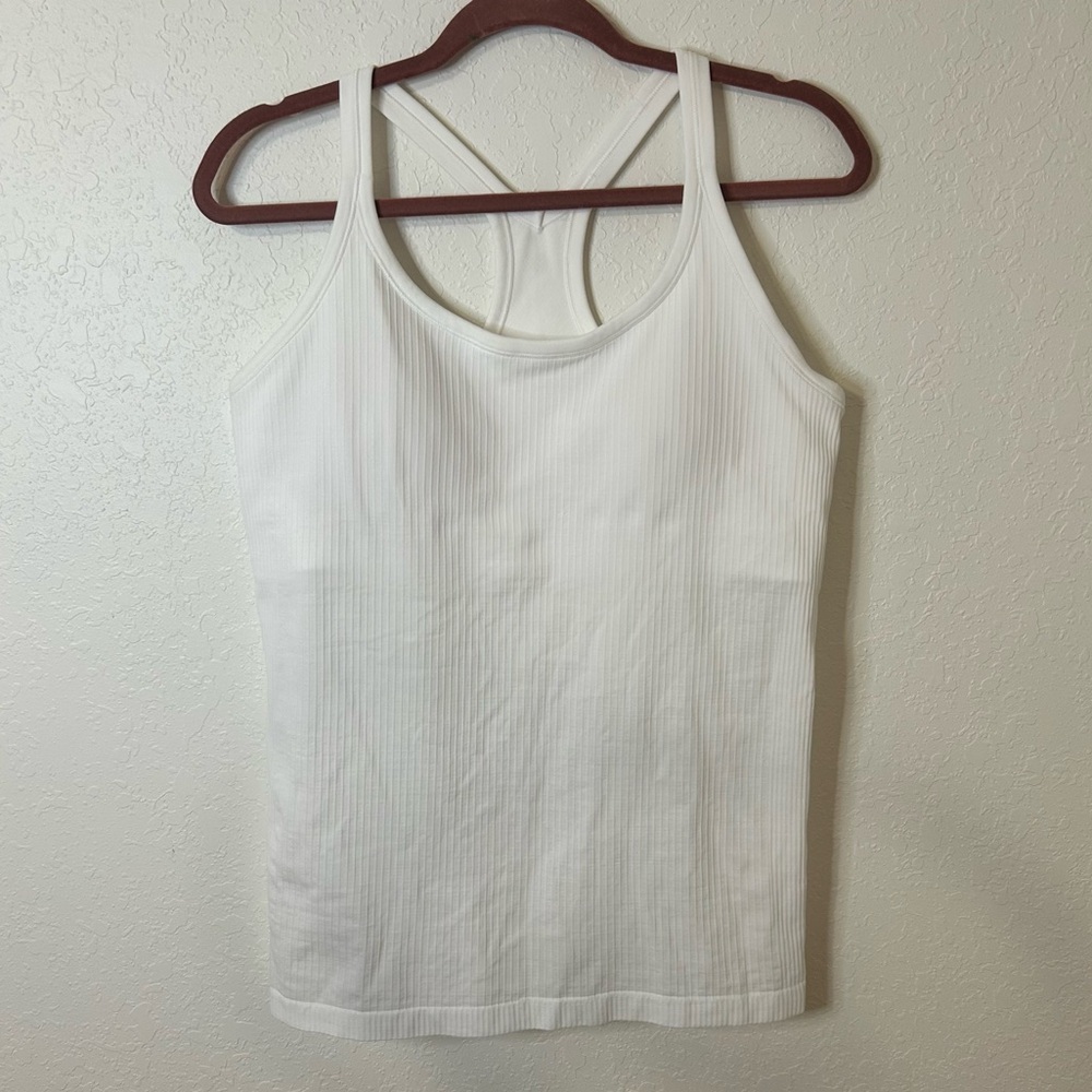 lululemon athletica Ebb to street White Tank with Racerback size 12